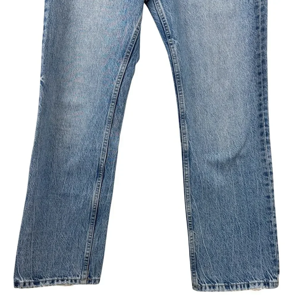 Zara Women's High Waisted Straight Leg Jeans Size 8 Medium Wash